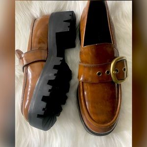 Coach Brown Grand Lion Lug Sole Cordovan Loafer